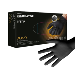 GoGrip Black nitrile glove, M, 50 pcs
