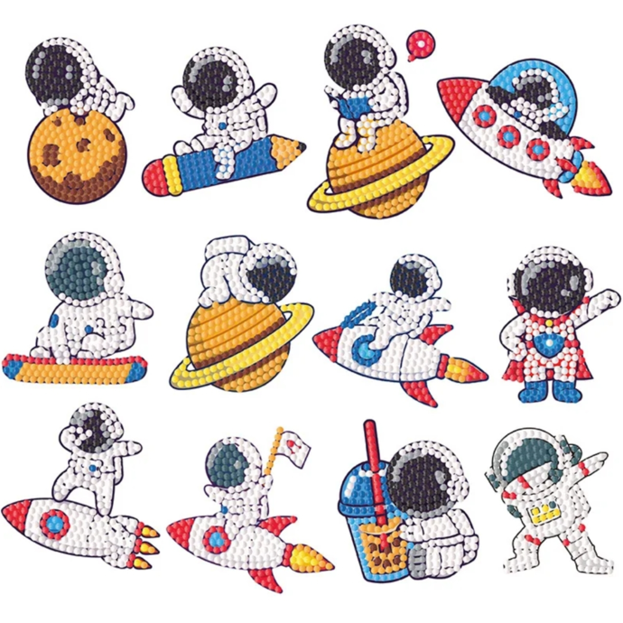 Diamond mosaic stickers "Cosmonauts"
