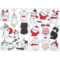 Diamond mosaic stickers "Cats"
