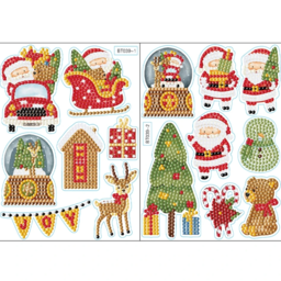 Diamond mosaic stickers "New Year"