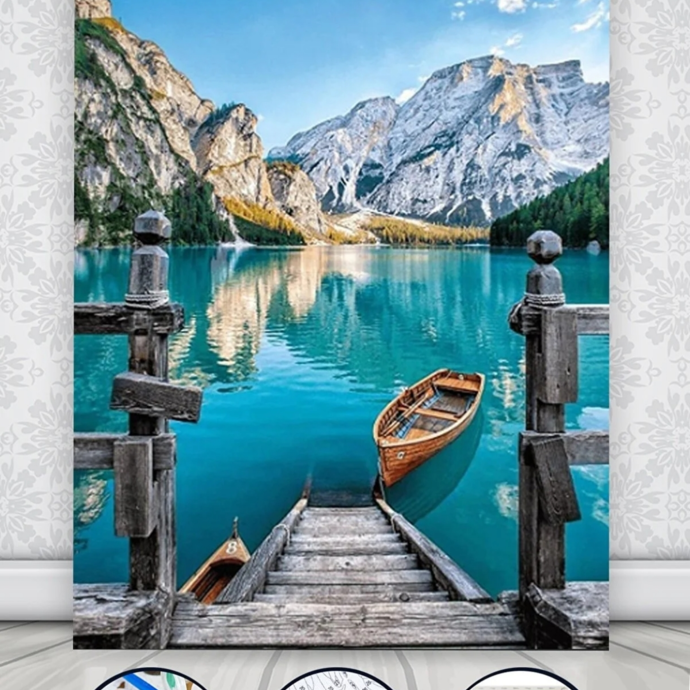 Paint by number "Blue Lake"
