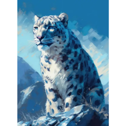 Diamond mosaic "Snow Leopard"