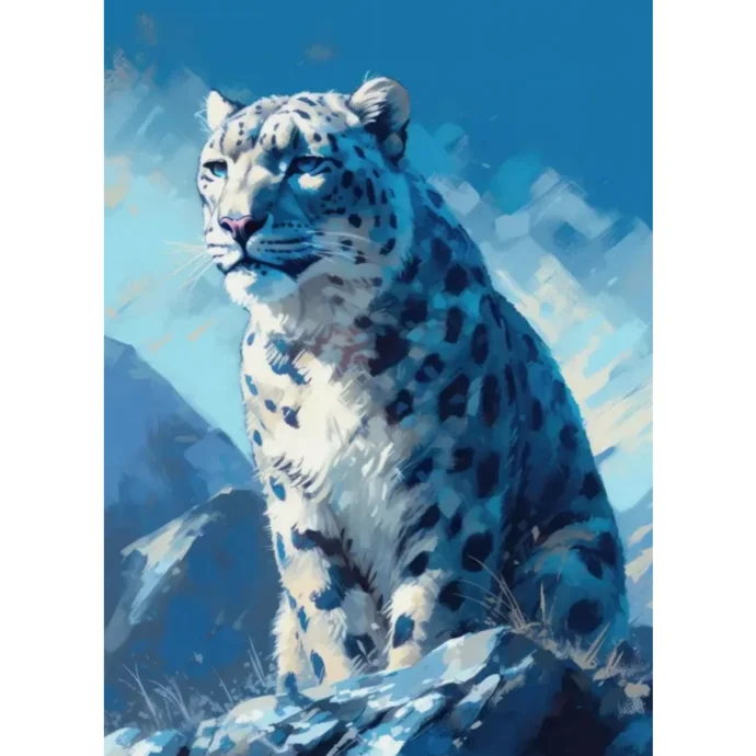 Diamond mosaic "Snow Leopard"