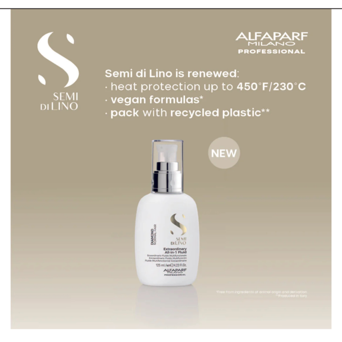 The indelible multifunctional fluid Diamond All in 1 from Alfaparf 125ml