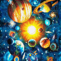 Diamond mosaic on the subframe "Cosmos"