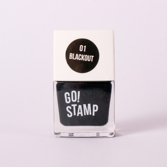 GO STAMP Лак для стемпинга № 01 Blackout 11мл