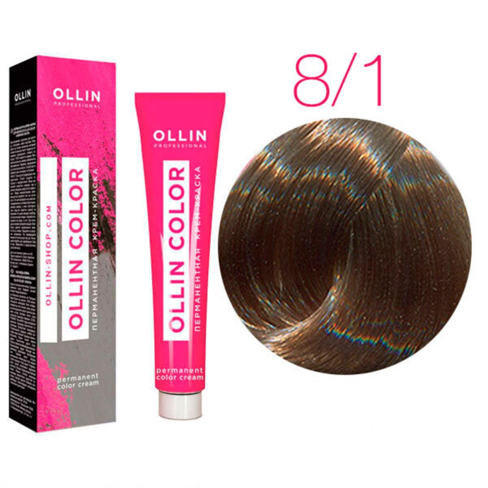 Ollin Color Крем-краска для волос 8/1 светло-русый пепельный 100 мл