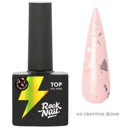 Топы с эффектами/матовые - Rocknail Топ Silver Potal (10 мл.)