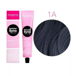 Matrix SoColor - Pre-Bonded Крем-краска 1A сине-черный (90 мл)