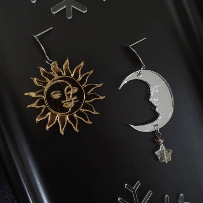 Earrings ''Sun and Moon''