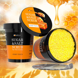 Cosmetics - Milv Sugar-salt body scrub “Honey” 290 gr