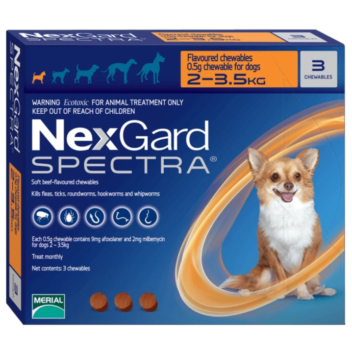 Nexgarde spectra Antiparasitic tablets for dogs