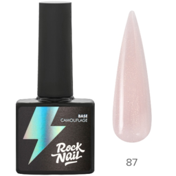 შენიღბვის ბაზა ციმციმით RockNail 87 Delicate (10 მლ.)