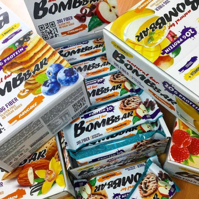 Bombbar bars 20 pcs, 60 g