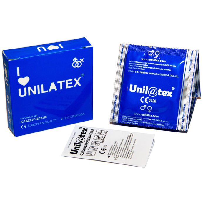 Unilatex Natural Plain condoms No.3, smooth, classic